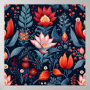 Search for botanical pattern posters Blue