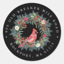 Search for red cardinal return address labels Elegant
