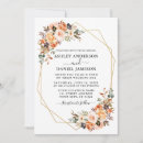 Search for burnt orange gold wedding invitations Watercolor floral