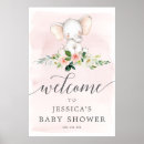 Search for elephant baby shower welcome signs Pink