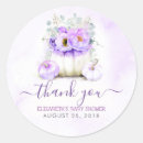 Search for purple baby shower stickers Thank you