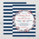 Search for navy and white bridal shower invitations Wreath