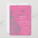 Search for fuschia and silver invitations Glitter