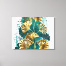 Search for gold leaf canvas prints Ginko