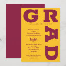 Search for maroon and gold graduation invitations Graduate
