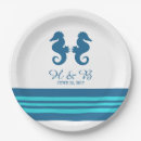 Search for nautical paper plates Seahorse