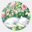 Search for white kitten stickers Pink