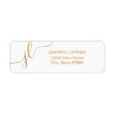 Search for fancy initial return address labels Letter