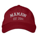 Search for red adjustable embroidered hats For her