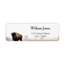 Search for bison return address labels Cute