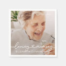 Search for funeral napkins Forever in our hearts