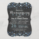 Search for blue housewarming party invitations White