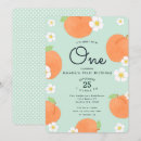 Search for one sweet peach birthday invitations Cute