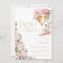 Search for pop the champagne bridal shower invitations Pink and gold