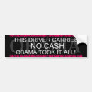 Search for no cash bumper stickers Driver