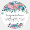 Search for pink floral return address stickers Blush