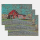 Search for red barn wrapping paper Rustic