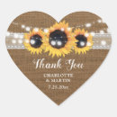 Search for burlap lace wedding stickers Thank you