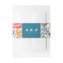 Search for floral wedding invitation belly bands Colourful