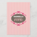 Search for turning five invitations Pink