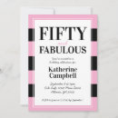 Search for pink and black 50th birthday invitations Trendy