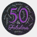 Search for purple 50th birthday stickers Glam