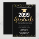 Search for class of graduation invitations Black and gold