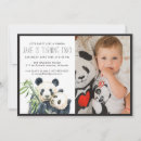 Search for panda party invitations Watercolor
