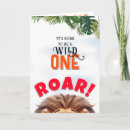 Search for wild one birthday cards Lion