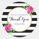 Search for striped wedding stickers Black white