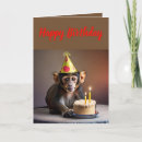 Search for cute monkey birthday cards Chimpanzee