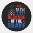 Search for because of the brave stickers Flag