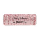 Search for pink glitter return address labels Bridal shower
