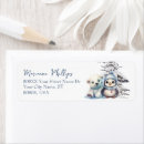 Search for winter baby return address labels Pine tree