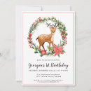 Search for reindeer birthday invitations Watercolor