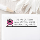 Search for cartoon animal return address labels Girly