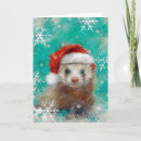 Search for ferret christmas cards Whimsical