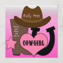 Search for horseshoe birthday invitations Cowgirl