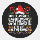 Search for under tree stickers Xmas