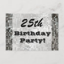 Search for 25th silver birthday invitations Party