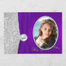 Search for purple silver quinceanera invitations Girly