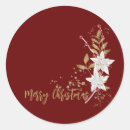 Search for white poinsettia stickers Red