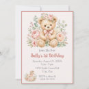 Search for teddy bear birthday invitations Elegant