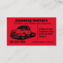 Search for red truck business cards Towing