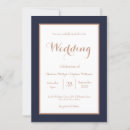 Search for white rose wedding invitations Navy blue