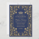 Search for navy blue gold quinceanera invitations Quinceañera