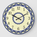 Search for white and blue kitchen clocks Floral