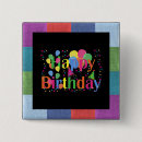 Search for colorful square badges Birthday