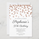 Search for faux rose gold confetti invitations Glam