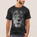 Search for black white lion tshirts Animal